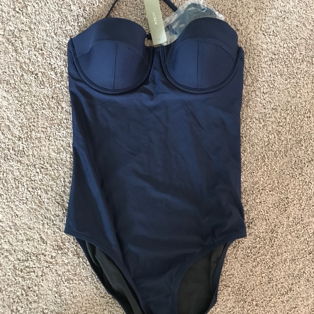 Navy J. Crew one-piece swim